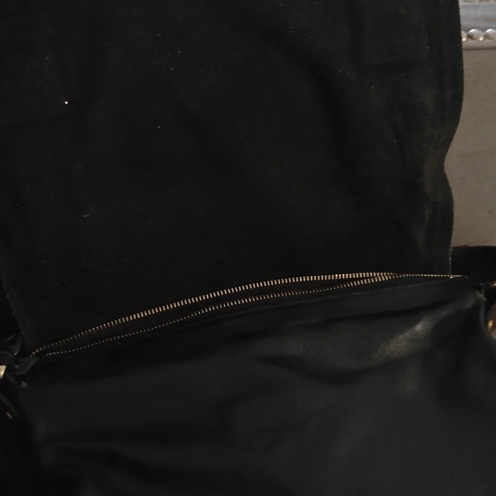 A. Bellucci Studded Italian Leather Satchel Flap Hobo Shoulder Bag - Picture 3 of 7